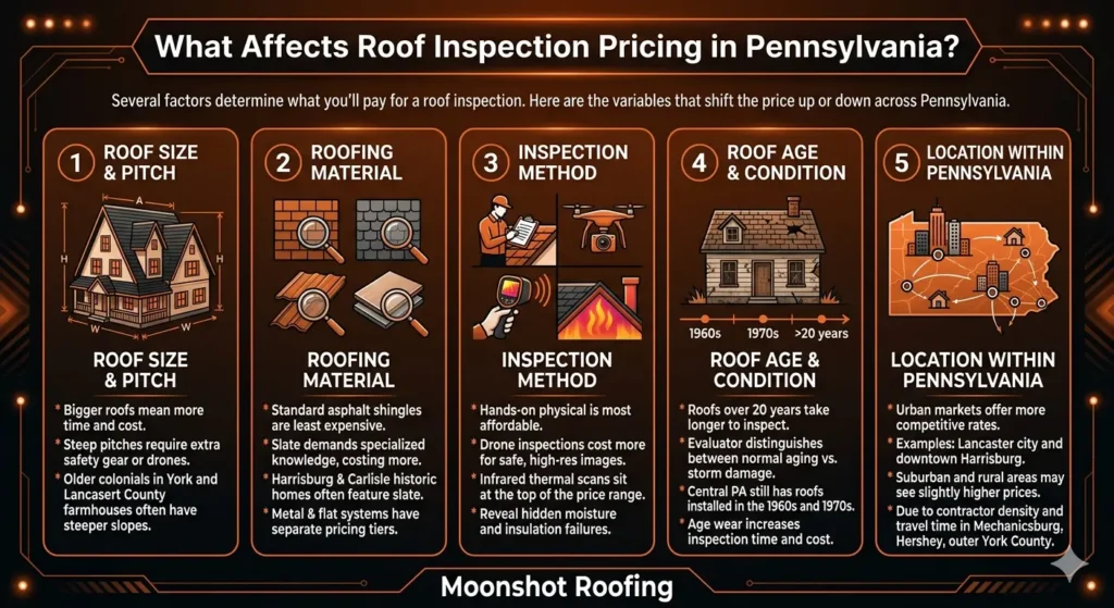 What Affects Roof Inspection Pricing in Pennsylvania