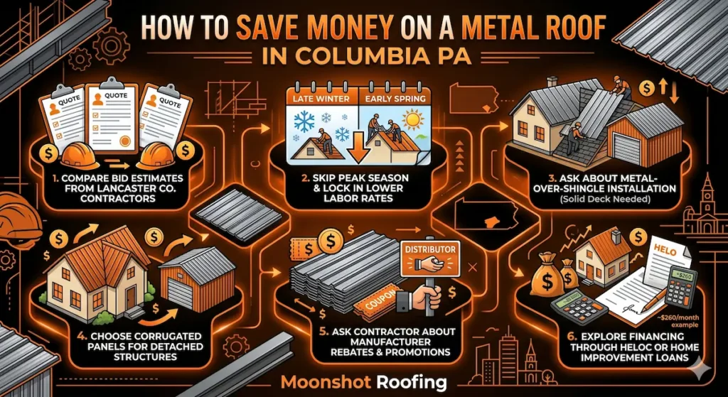 How To Save Money on a Metal Roof in Columbia PA