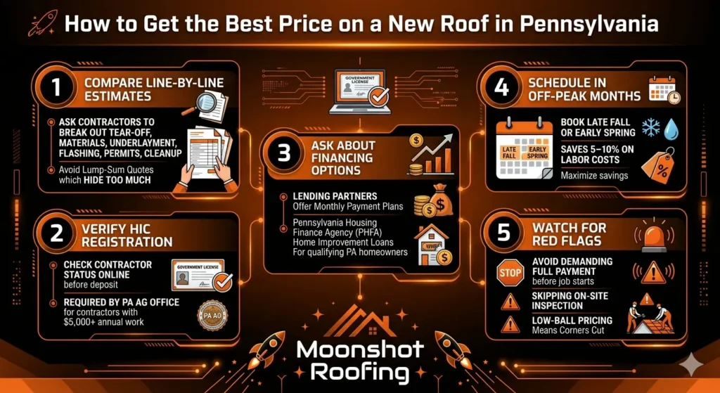 How to Get the Best Price on a New Roof in Pennsylvania