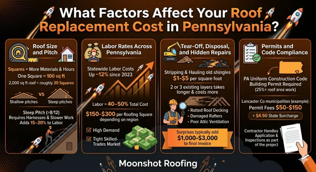 What Factors Affect Your Roof Replacement Cost in Pennsylvania